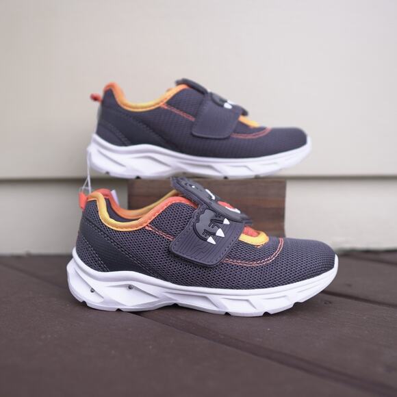 NWT Carter's Toddler Light-Up Dinosaur Sneakers Size 12 Black & Orange Halloween - Picture 2 of 14